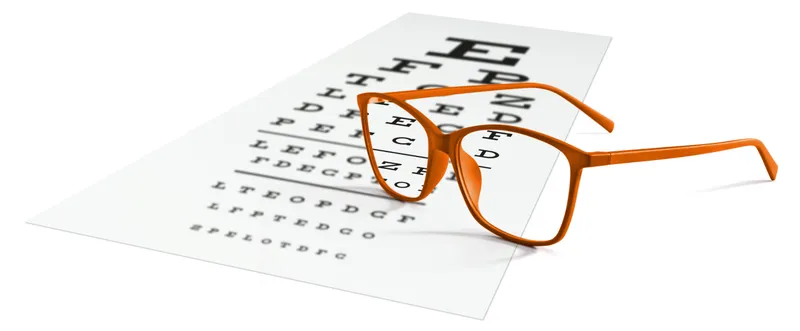 Test de visión con lentes naranjas